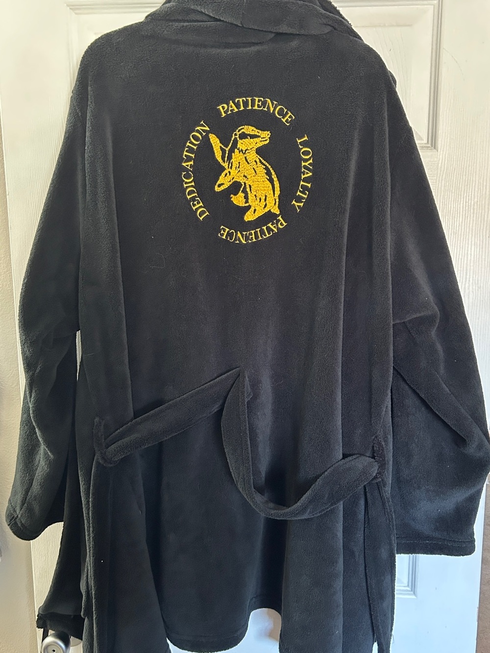 Harry Potter Black Robe with Hufflepuff Crest
